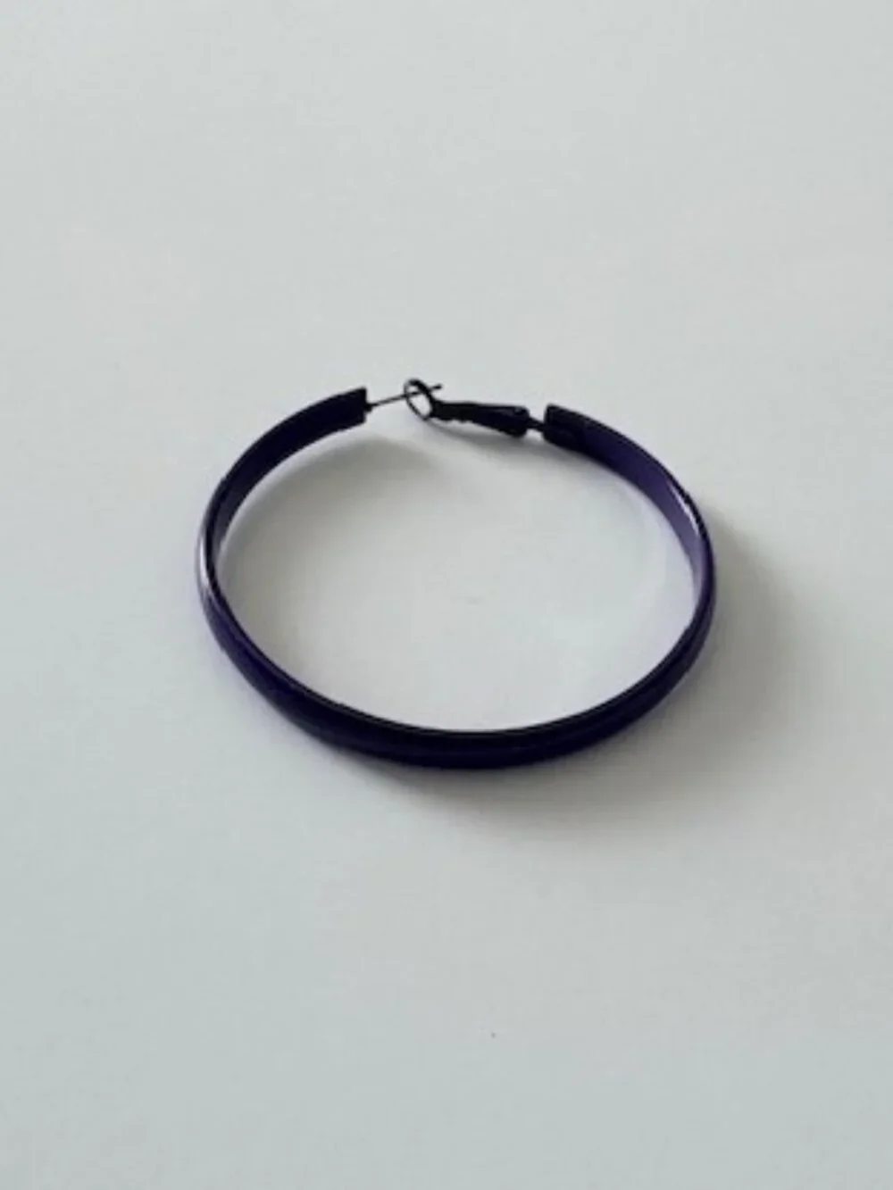 Large Purple Hoop Earrings - 2 Inches in Diameter